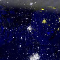 Nighttime Satellite View of Oklahoma